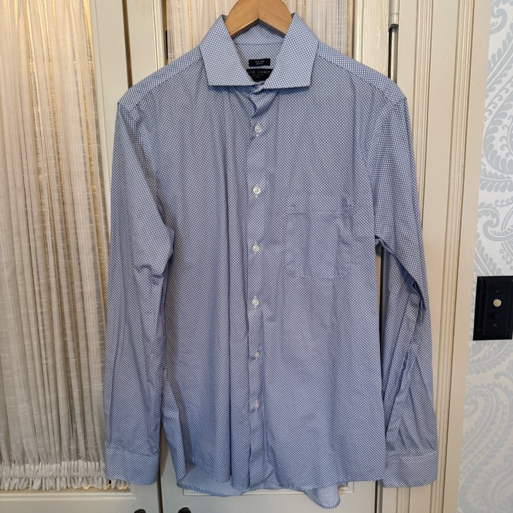Pronto Uomo Men's Blue Dress Shirt